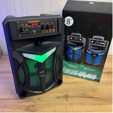 Портативная колонка Soeopu TTD-8243 8" с микрофонным входом и эхо, беспроводная Bluetooth акустика с LED подсветкой (8) оптом