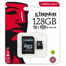 Карта памяти Kingston MicroSDHC 128 GB Class 10 UHS-I с SD адаптером (45MB/s), флешка для видеорегистратора, телефона, камеры (1000) оптом