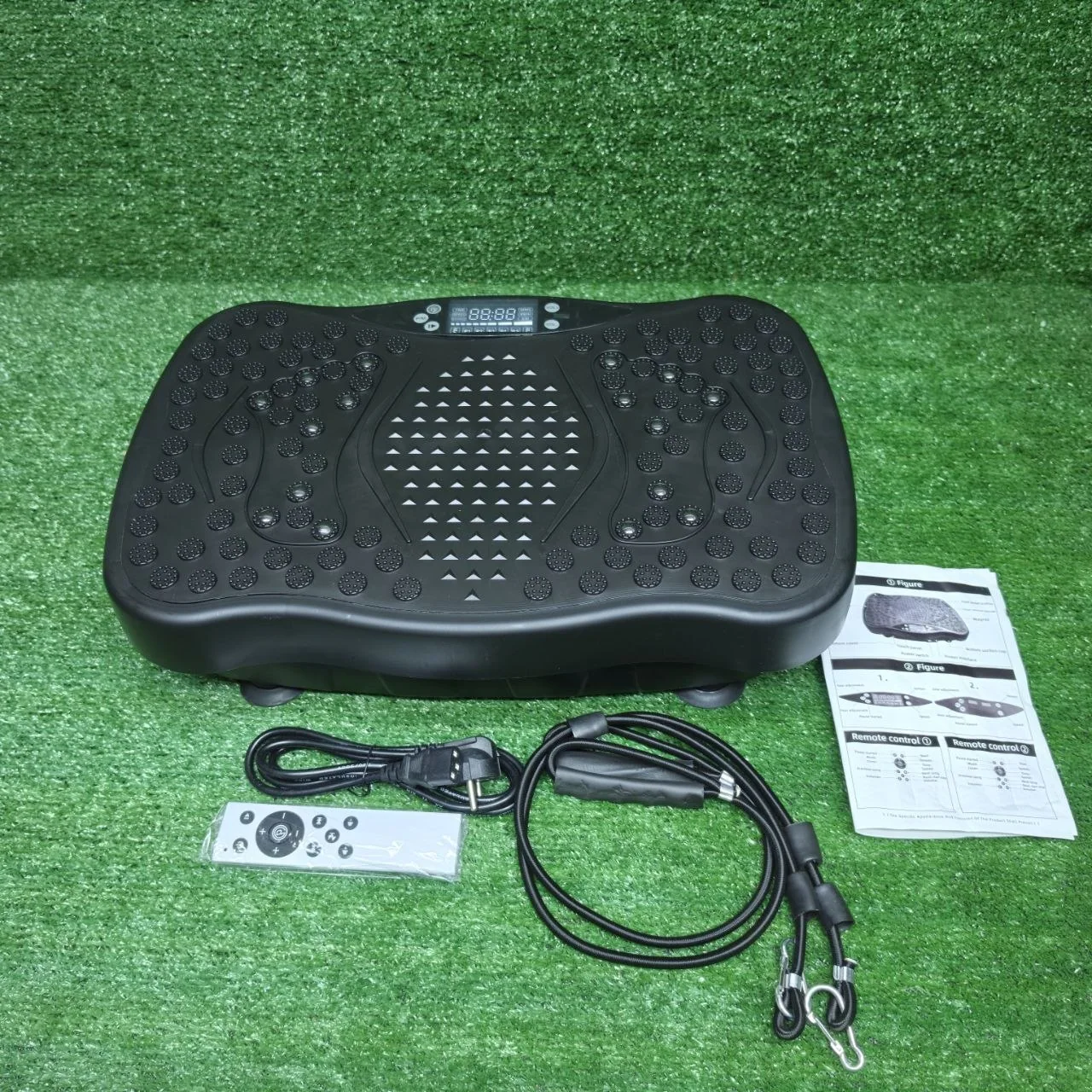 Віброплатформа для тренувань з 2 еспандерами + пульт, до 120 кг TS-5513 / Вібротренажер для схуднення (1) гуртом